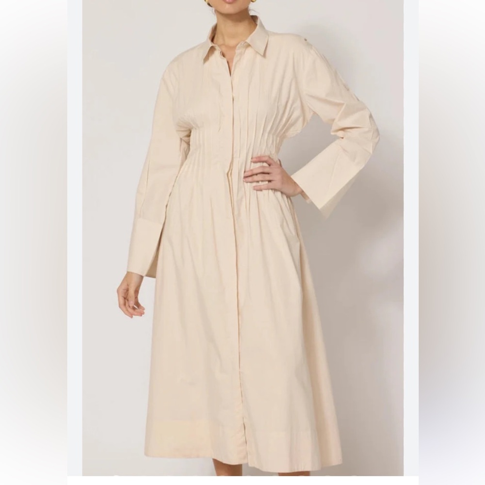 Colobella midi dress beige size s